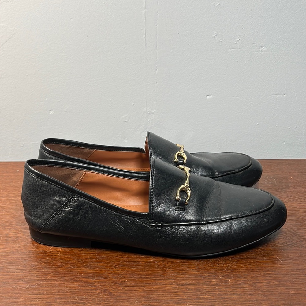 Coach Women's Haley Leather Loafer Black Size 8.5